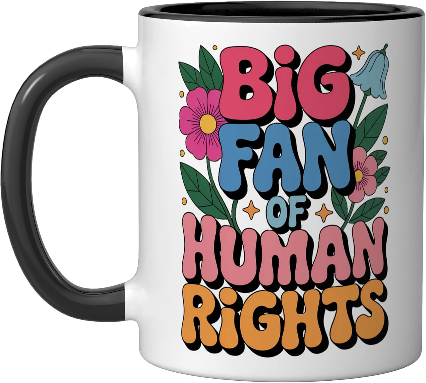 Taza Cerámica Derechos Humanos Feminismo Negro/Blanco
