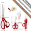 Tijeras costura 9pulg acero carbono resistencia rojo