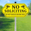 Letrero No Soliciting aluminio 28" resistente UV