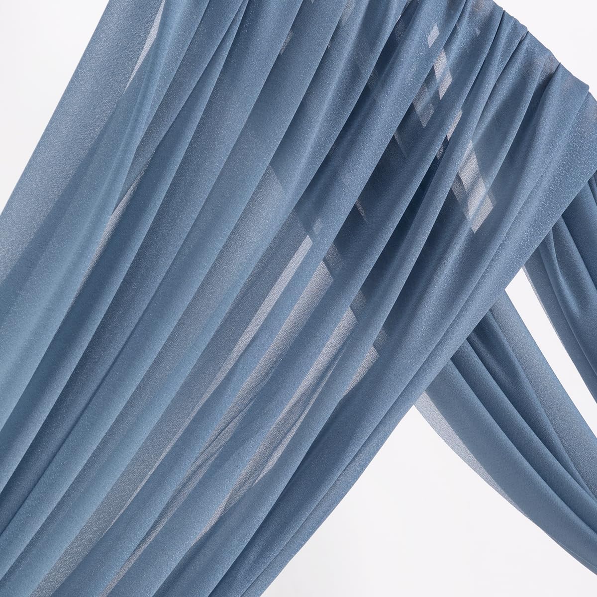 Telón arco boda 2 paneles 29x20pulg azul empolvado transparente