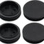 4 Tapones Plástico 2" para Tubo Muebles Poste Negro
