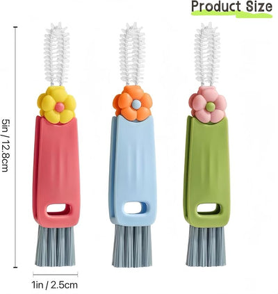 Cepillo 3en1 para tapas de taza y botellas de agua