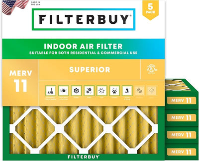 Filtro aire MERV 11 10x10x2 plisado 5 pzas HVAC