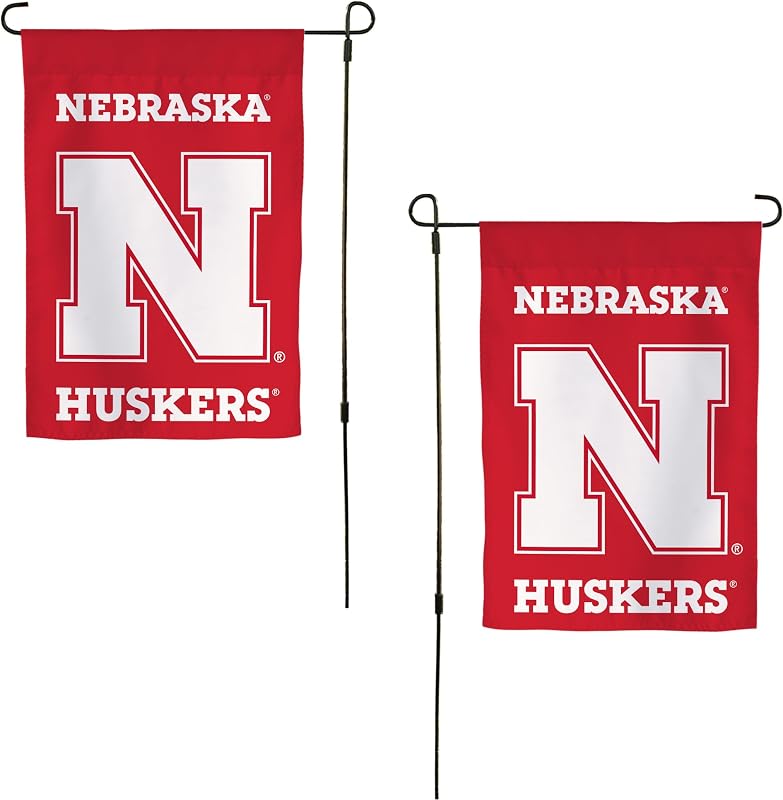 Bandera jardín Huskers NU 100% poliéster diseño G
