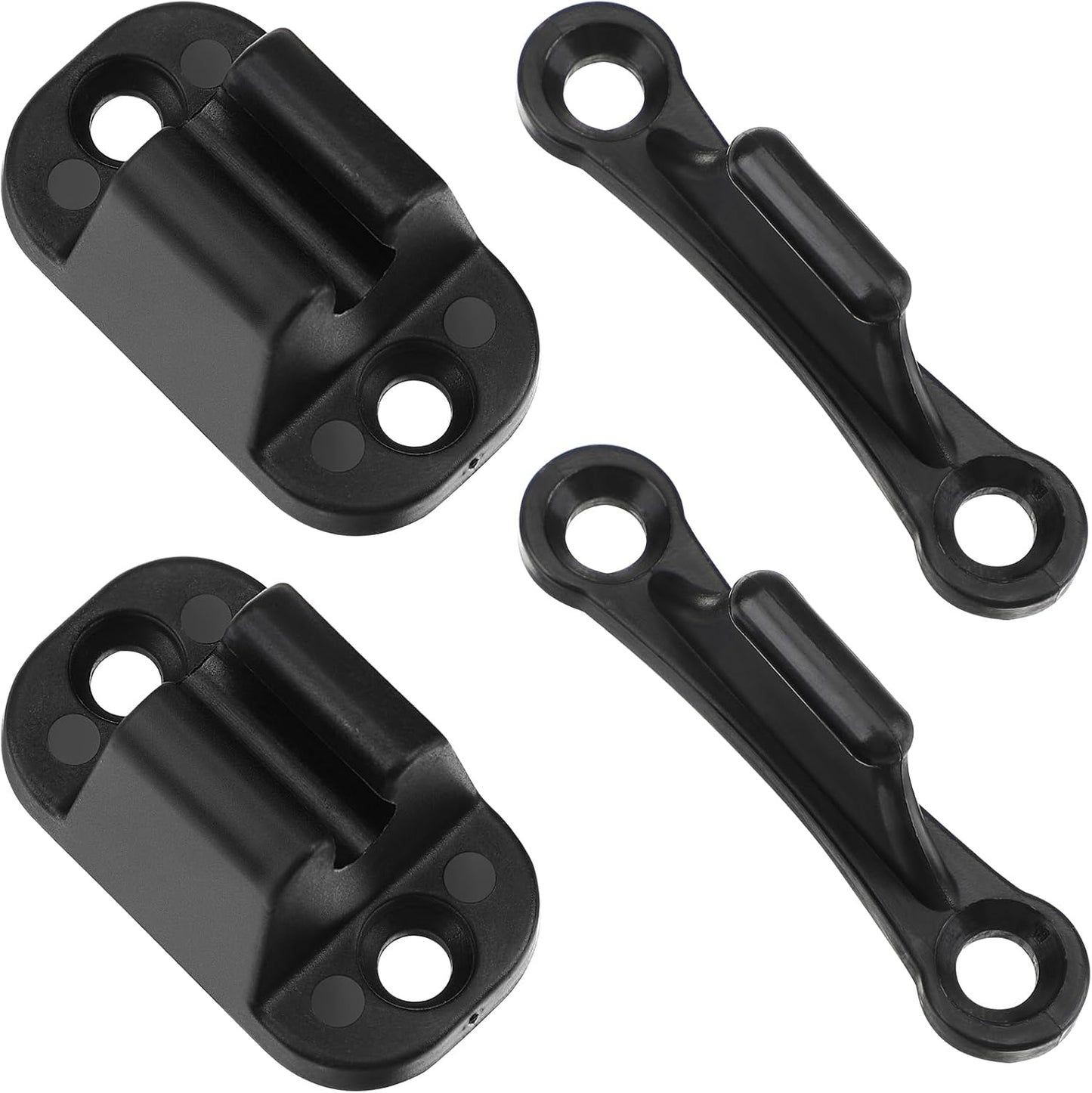 2 Pzas Soporte Puerta RV Negro Forma T Pestillo Cámper