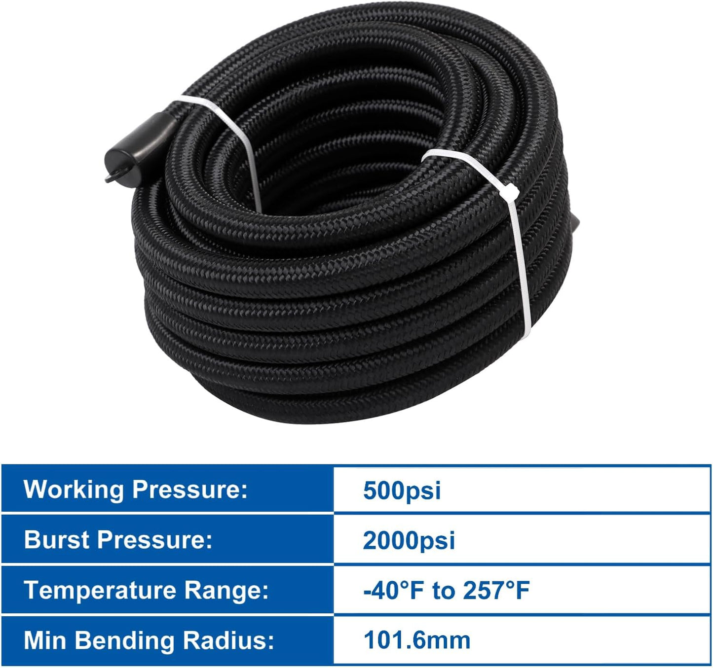 Kit manguera combustible 10AN CPE 20pies negro