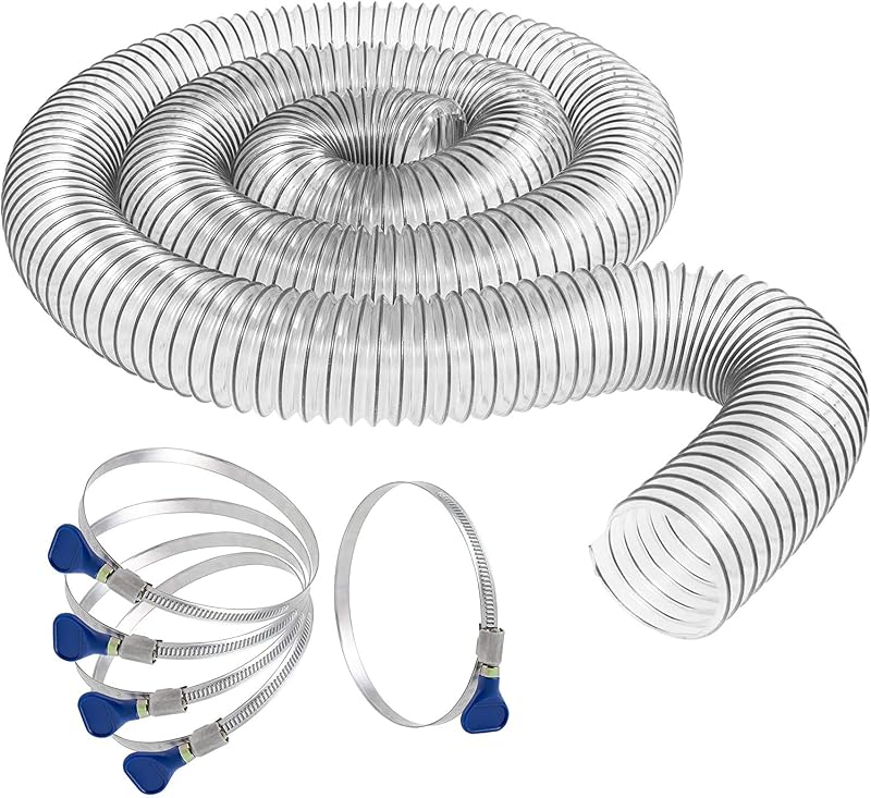 Extractor polvo PVC 4x10pulg con 5 abrazaderas