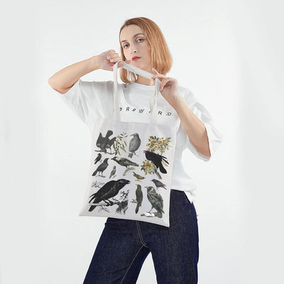 Bolsa tote Black Bird y Raven Regalo observar aves Dark Academia