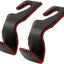 Gancho reposacabezas coche cuero 2 pzas negro rojo