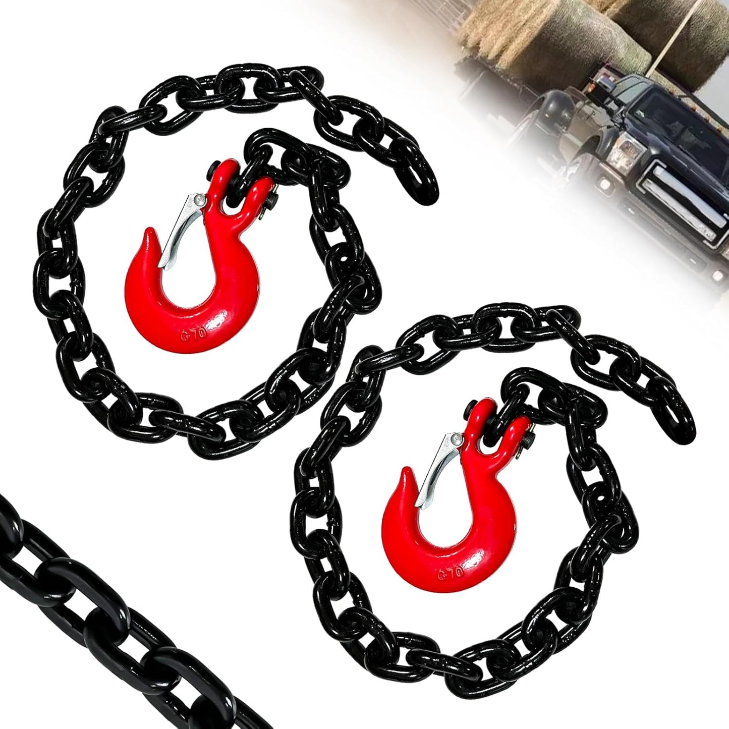 Cadenas seguridad remolque 5/16" 36" 4900lb resistente