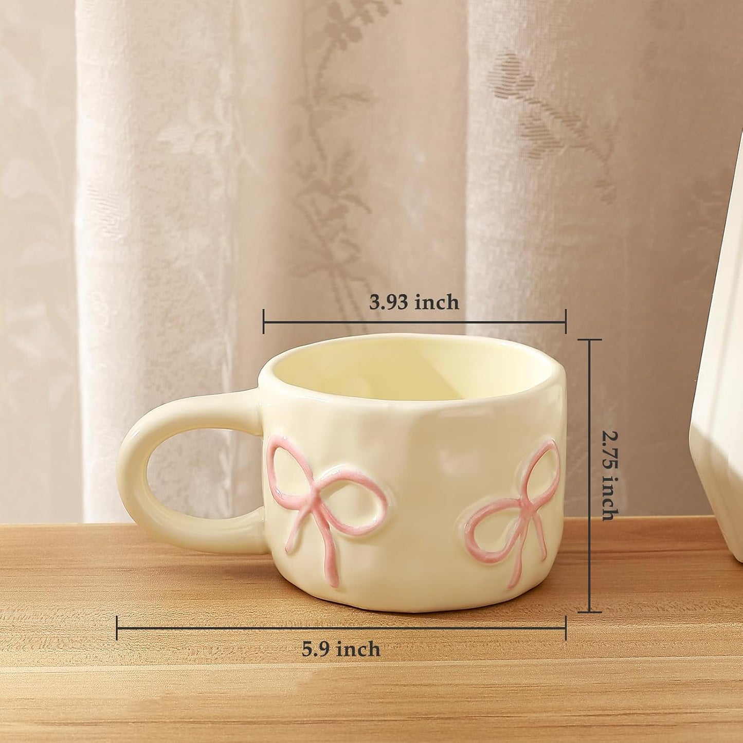 Taza cerámica café té leche cacao 8.5oz rosa
