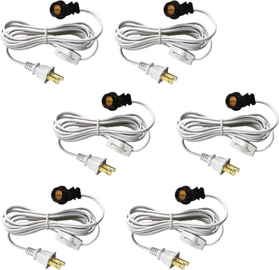 Set 6 cables con interruptor zócalo 6pies
