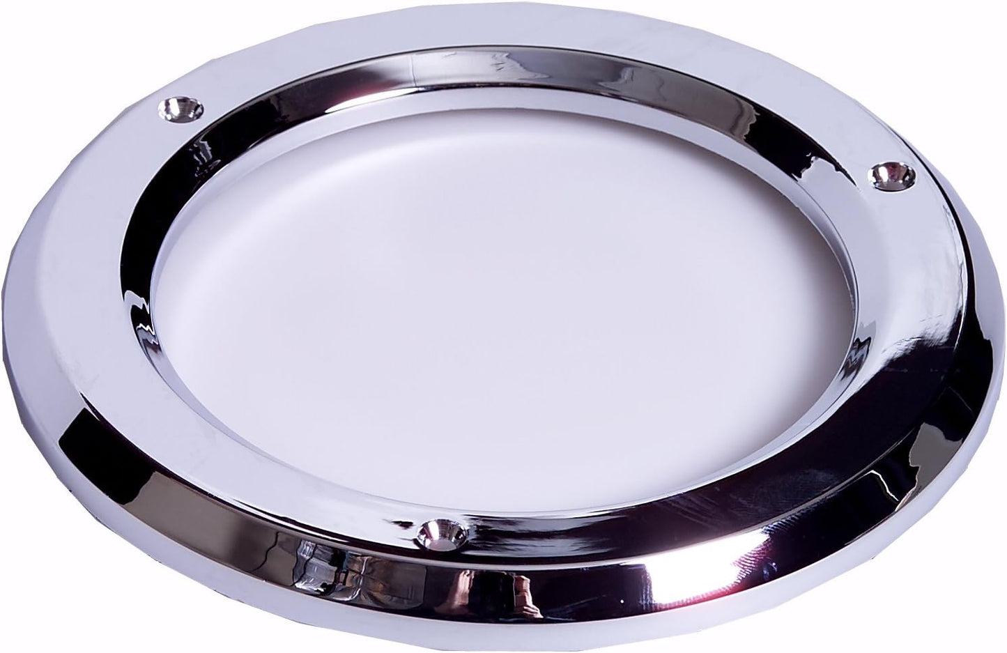 Cubierta ojo plástico cromado redonda 10cm para luz STT