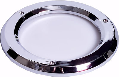 Cubierta ojo plástico cromado redonda 10cm para luz STT