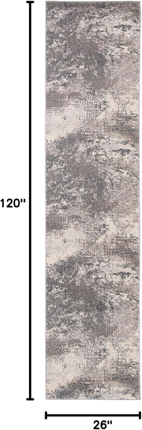 Alfombra pasillo 2ft2pulg x10ft beige gris no pelusa