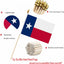 Bandera Texas 5x8" set 20 palos madera ligera poliéster