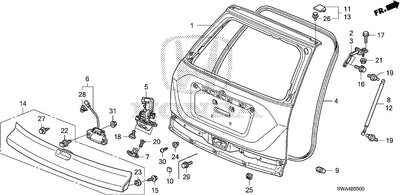 2 Soportes elevación trasera 24.65" comp Honda CR-V 07-11