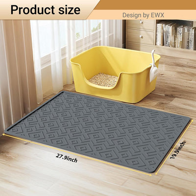 Tapete arena gatos 28x20pulg silicona impermeable antideslizante