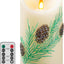 Vela LED piña relieve llama parpadeante 3x6pulg
