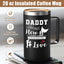 Taza café aislada 20oz con llavero color negro