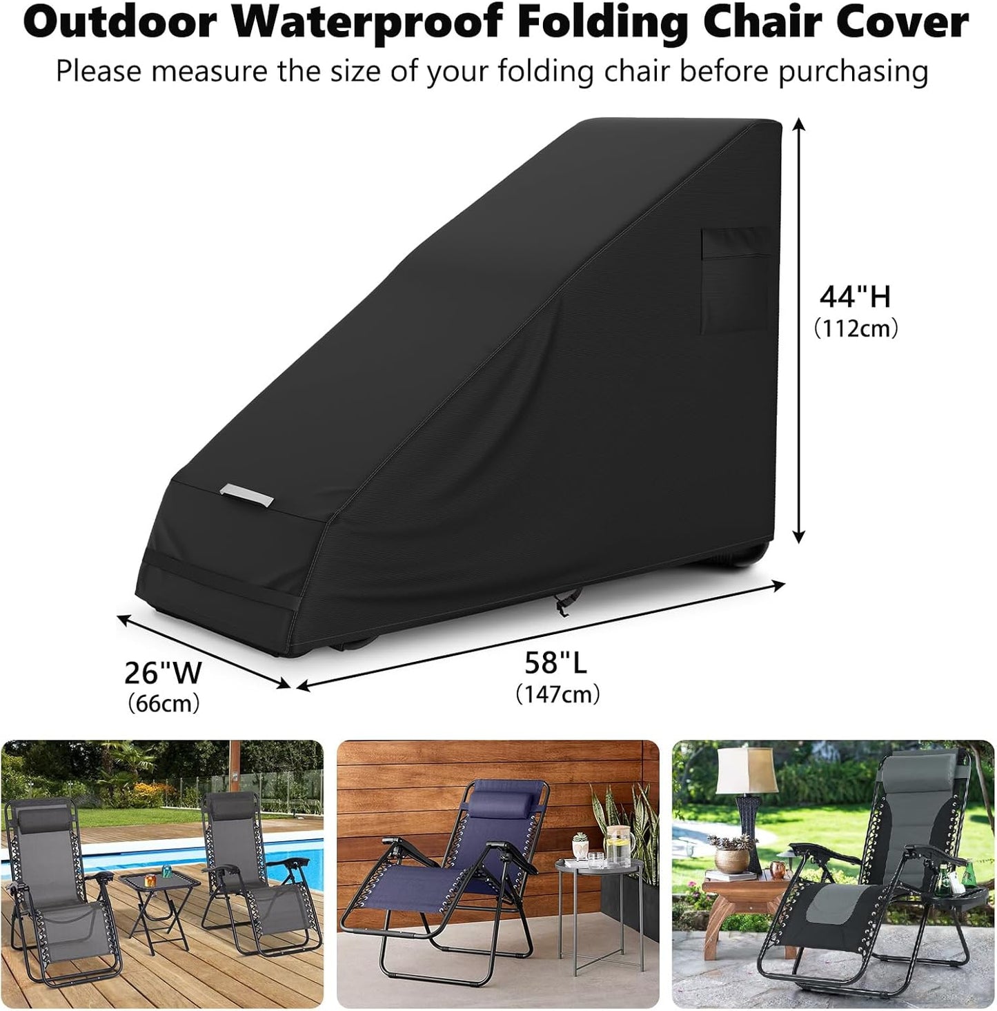 Funda silla gravedad cero impermeable plegable con bolsa