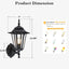 Aplique pared exterior luz aluminio negro vidrio