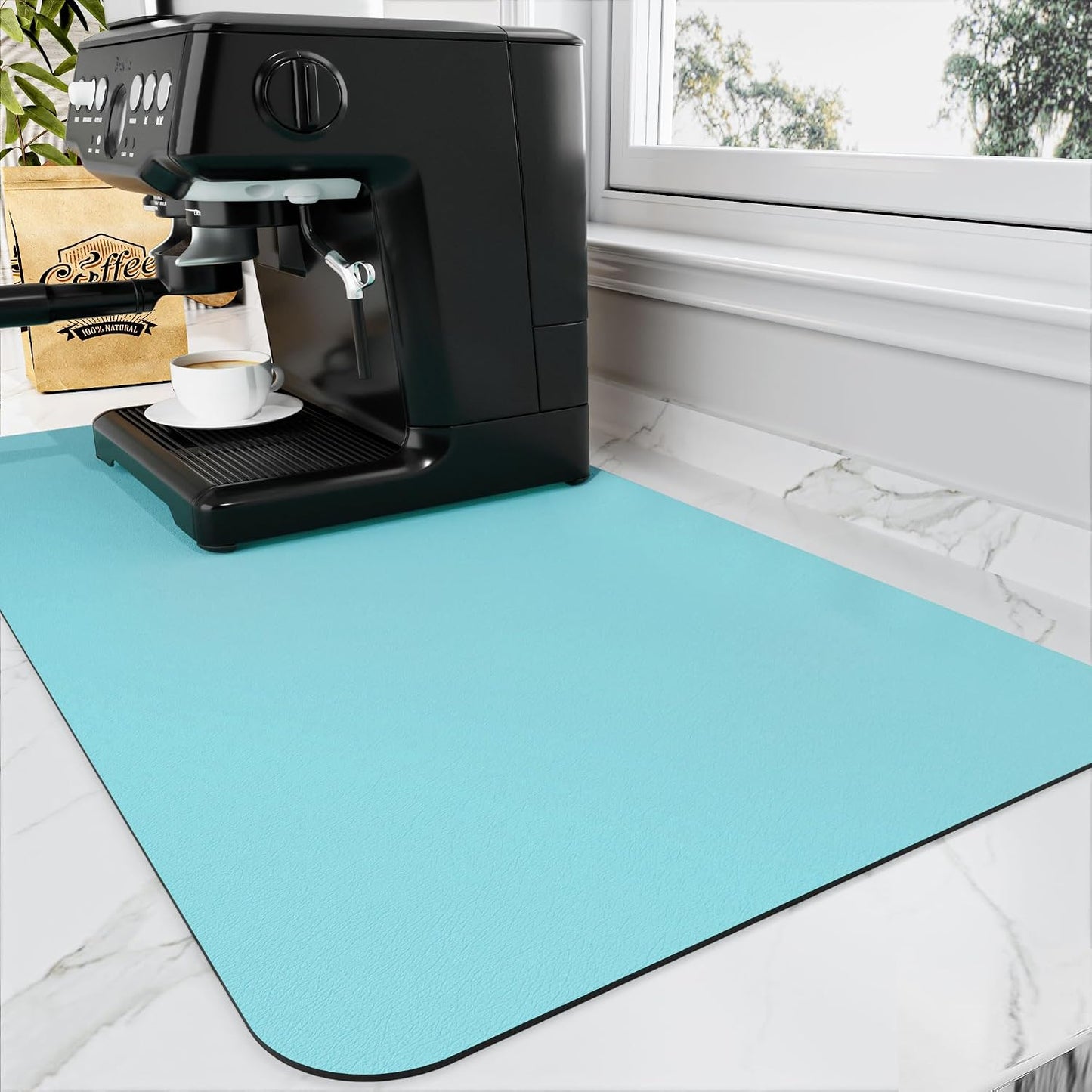 Tapete cocina absorbente con respaldo goma para secar platos