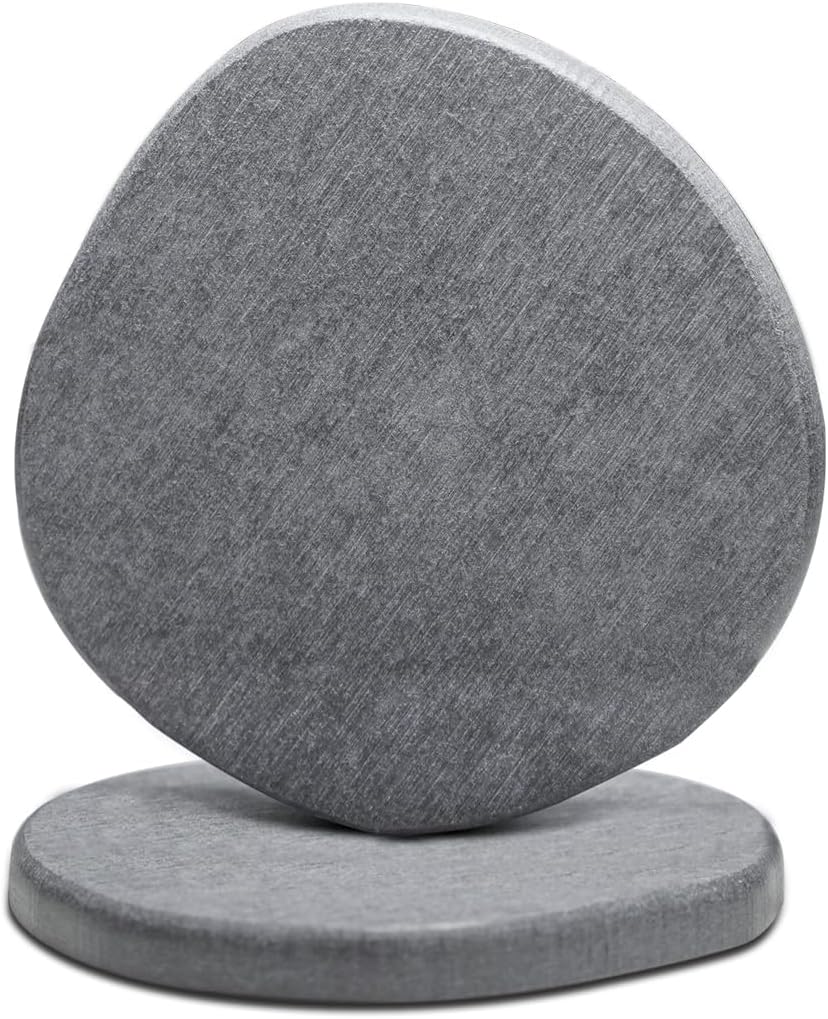 Posavasos tierra diatomeas 3.9x3.9pulg gris 2 pzas