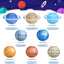 8 Linternas papel planetas 10pulg decoración espacio ciencia