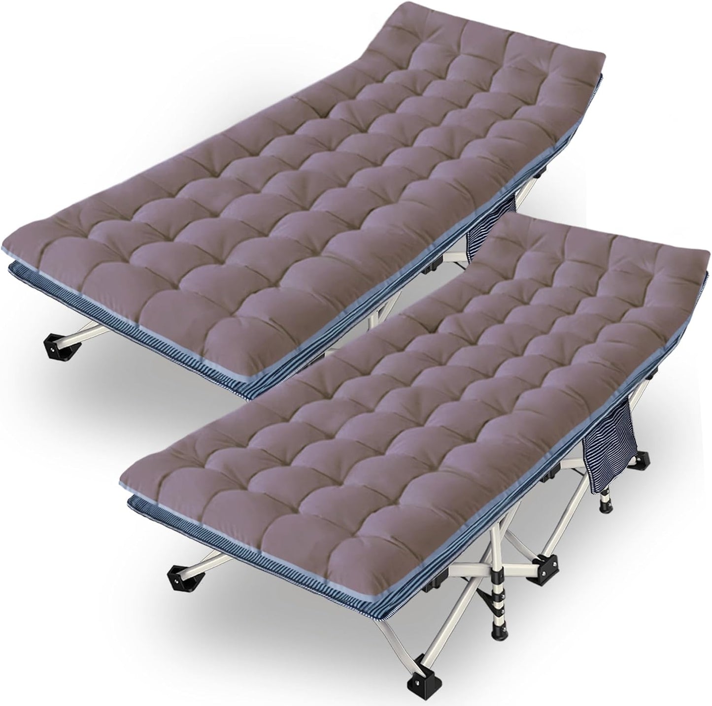 Catre plegable XXL 79x32pulg con colchón y bolsa transporte