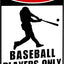 Letrero béisbol metal decoración pared 12x8pulg