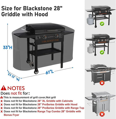 Cubierta parrilla Blackstone 28pulg resistente agua UV