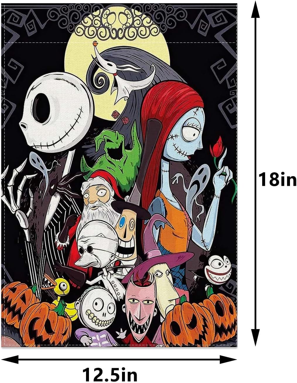 Bandera Halloween jardín 12.5x18" decoración exterior
