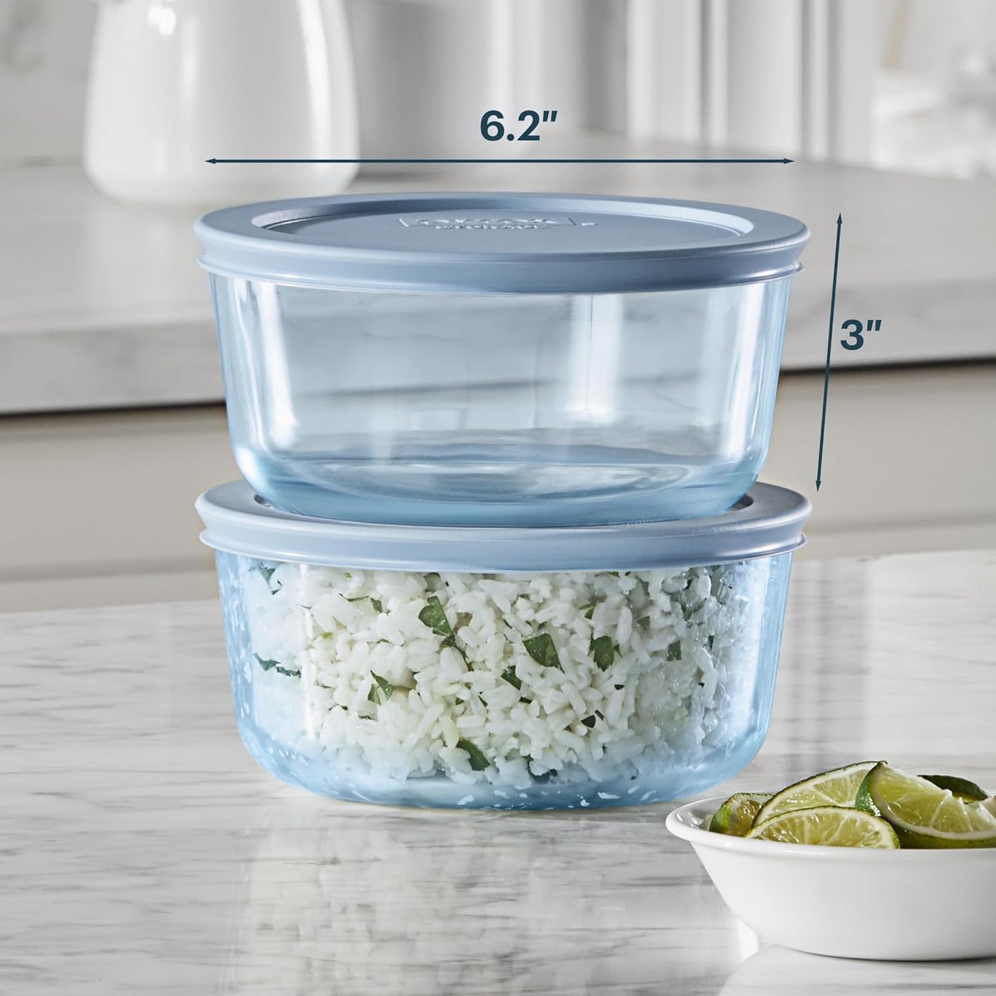 Contenedor Alimentos Redondo 4 Tazas Tapas Plástico Sin BPA