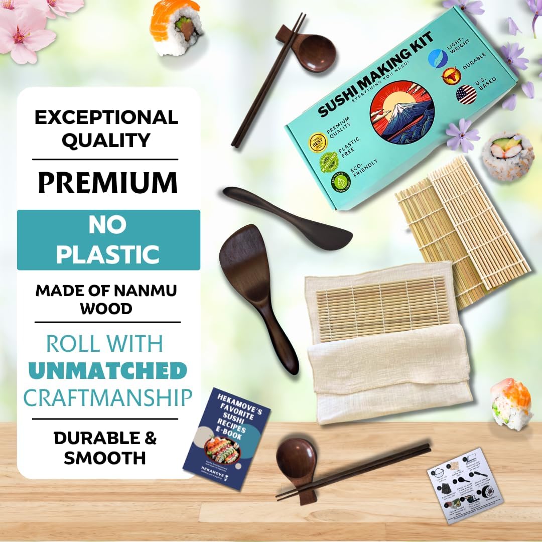 Kit Sushi en Madera para Hogar Amigable con el Planeta