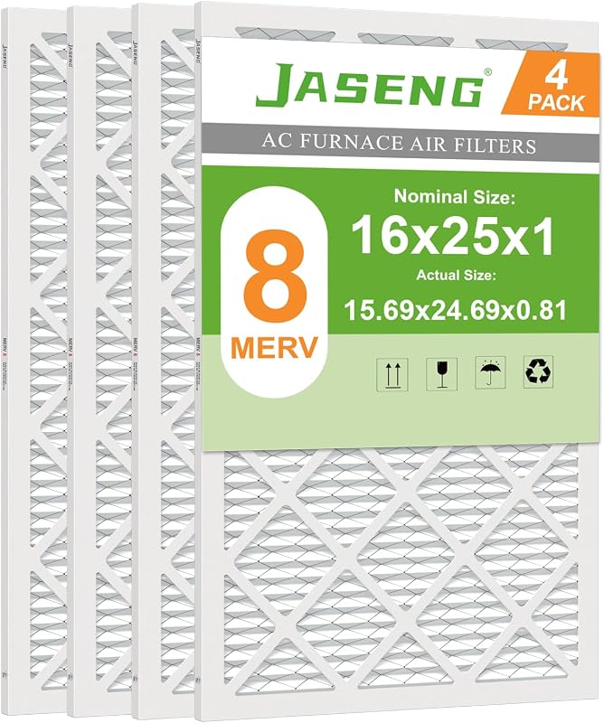 Filtros estufa HVAC 16x25x1 MERV 8 pack 4