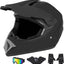 Casco motocicleta cara completa adulto negro mate DOT