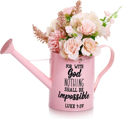 Regadera cristiana 6L con versículos Biblia rosa