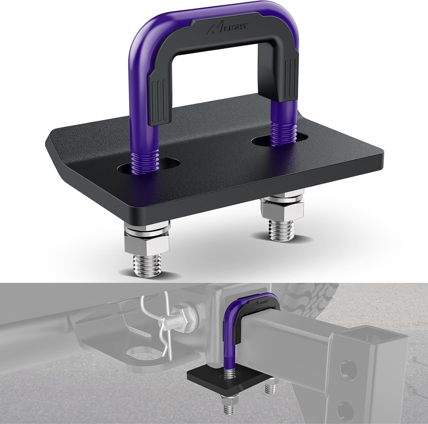 Tensor enganche remolque 2" acero goma morado