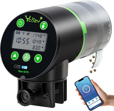 Alimentador automático WiFi para peces con control app
