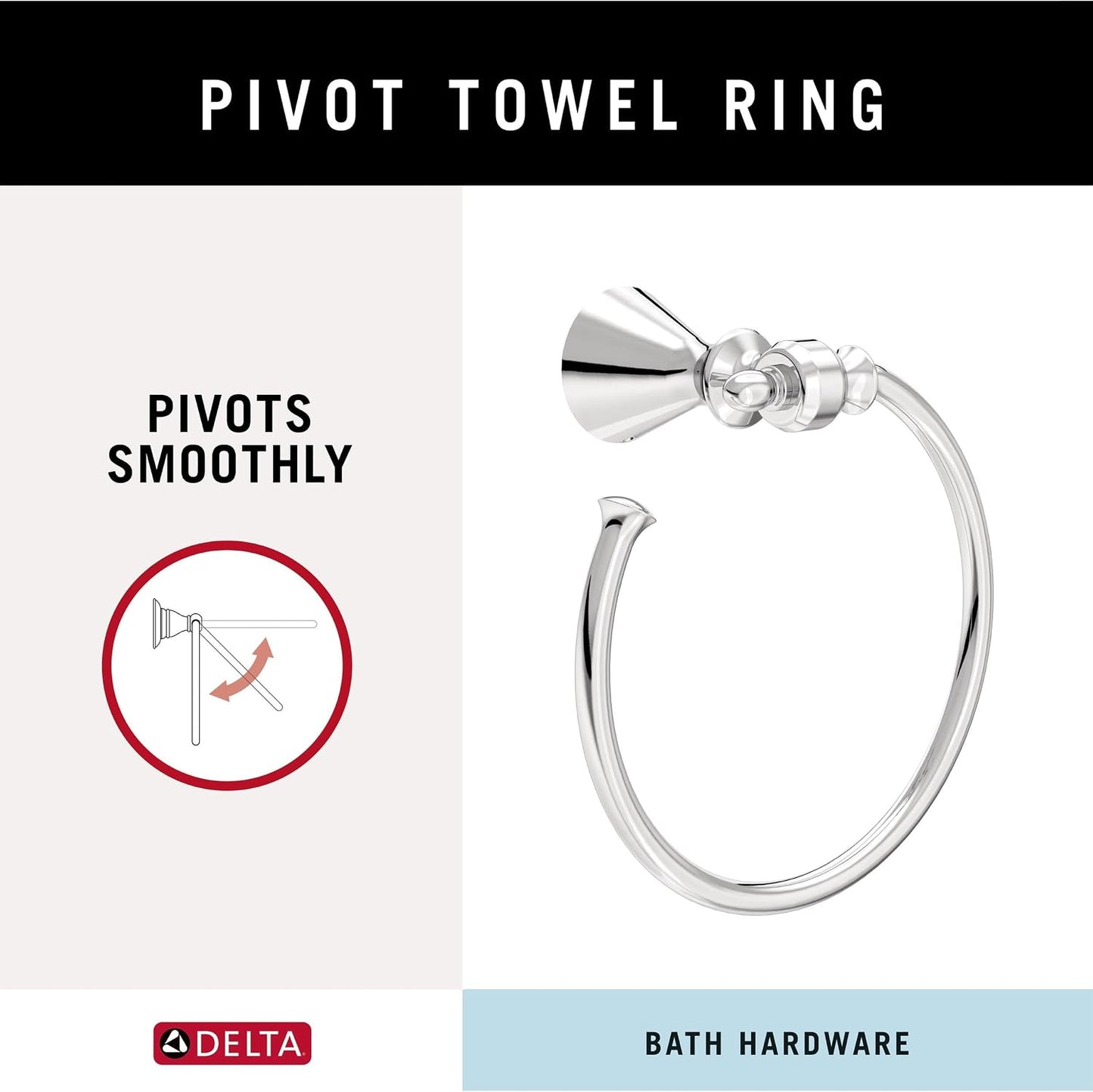 Anillo toalla redondo para pared accesorio baño cromo