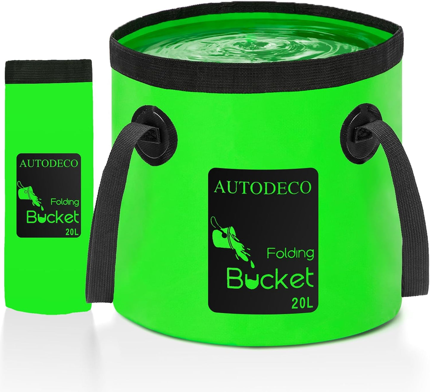 Cubo plegable 20L contenedor agua con mango lavabo