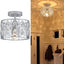 Lámpara techo redonda 9pulg cristal cromado cocina dormitorio