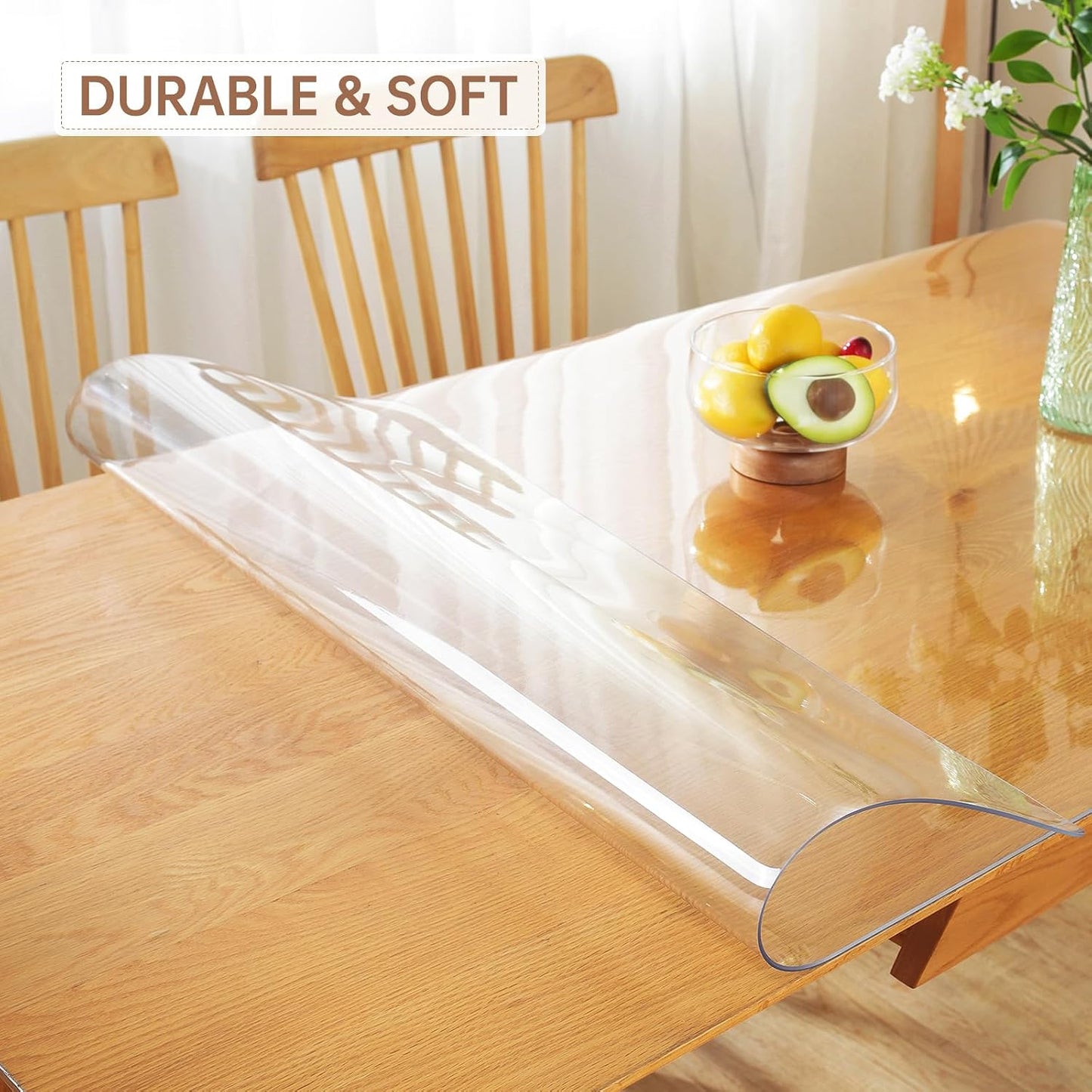 Protector mesa transparente 16x54pulg cubierta escritorio