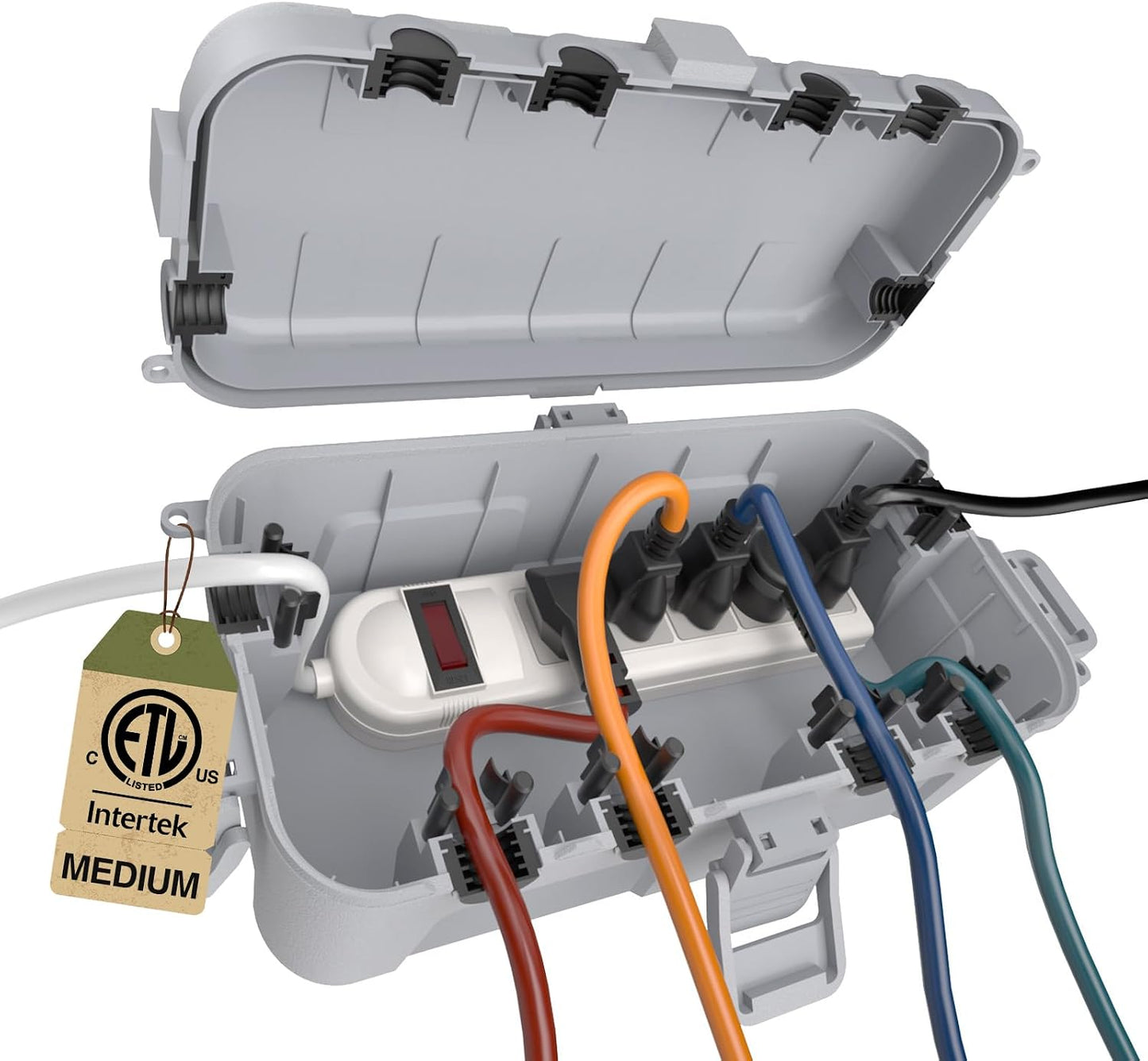 Caja eléctrica exterior 11.5x5.2x4pulg IP54 6 puertos