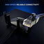 Cable Ethernet LAN Cat6 50ft resistente al agua negro
