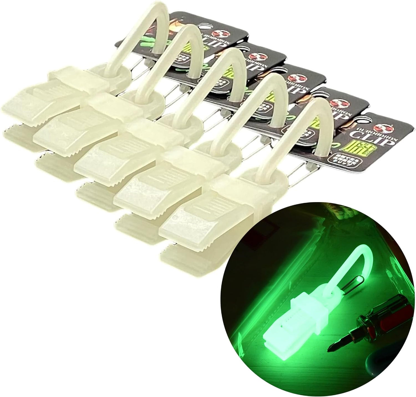 Clip luminoso para camping y senderismo con lona