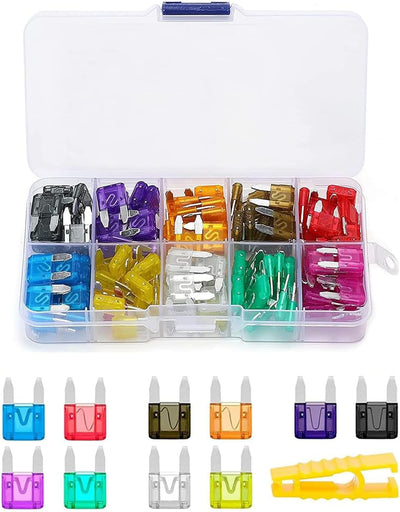Kit 120 Pzas Fusibles Mini 2A-35A con Extractor