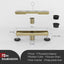 Drenaje ducha 12pulg rectangular acero inox cepillado oro