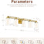 Lámpara baño 5 luces dorado cepillado moderna sobre espejo